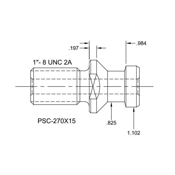 Tj Davies Co Coolant Through Retention Knob PSC-270X15 - main